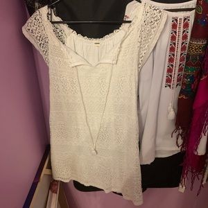 Garage white lace dress